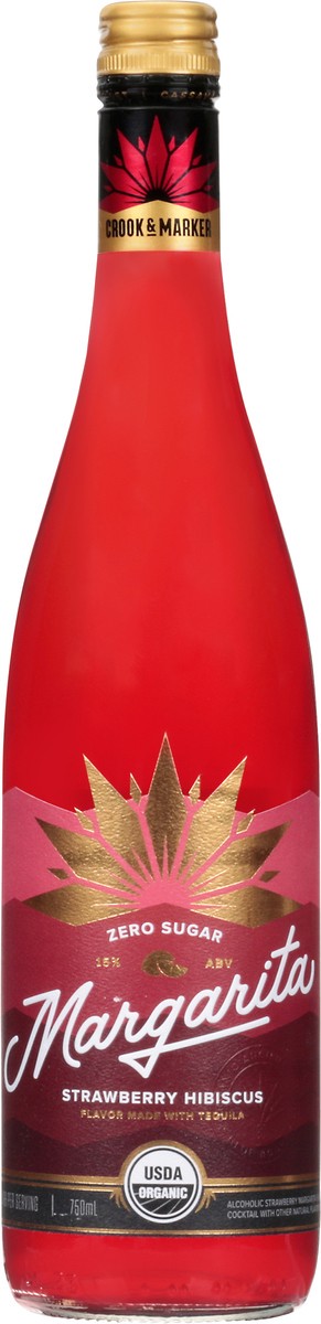 slide 6 of 9, Crook & Marker Zero Sugar Strawberry Hibiscus Margarita 750 ml, 750 ml