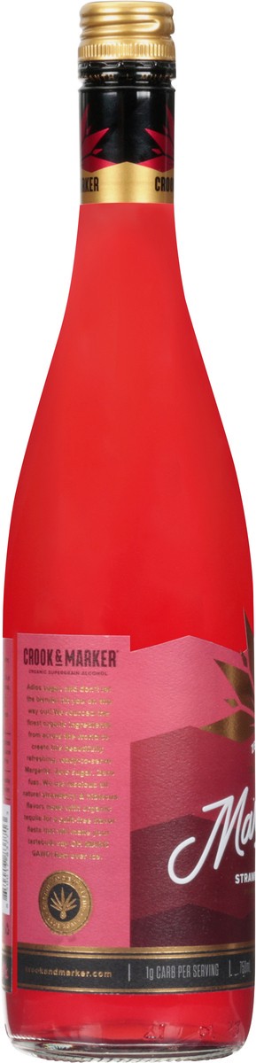 slide 7 of 9, Crook & Marker Zero Sugar Strawberry Hibiscus Margarita 750 ml, 750 ml