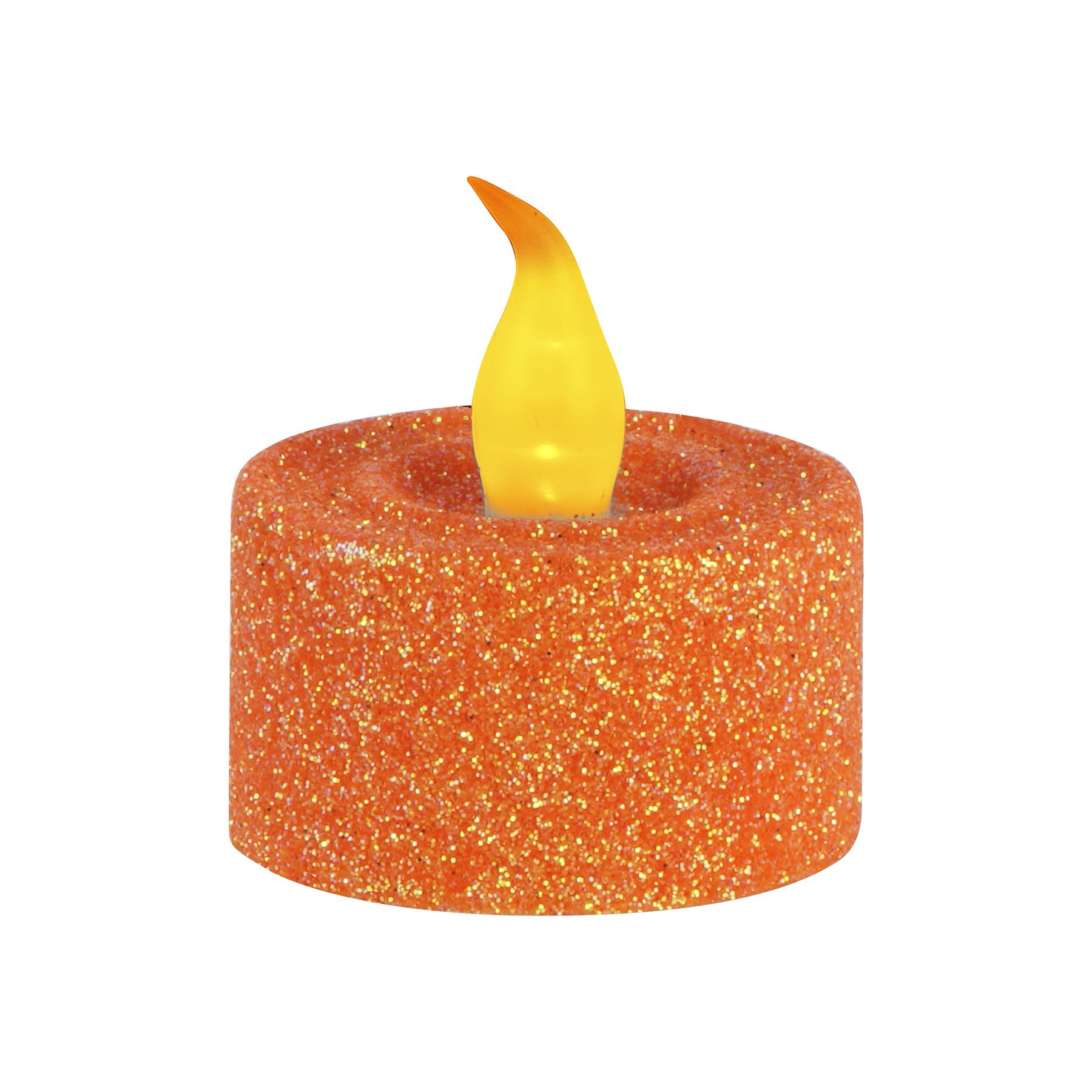 slide 2 of 2, Orange Glitter Led Tealights, 6ct. By Ashland, 6 ct