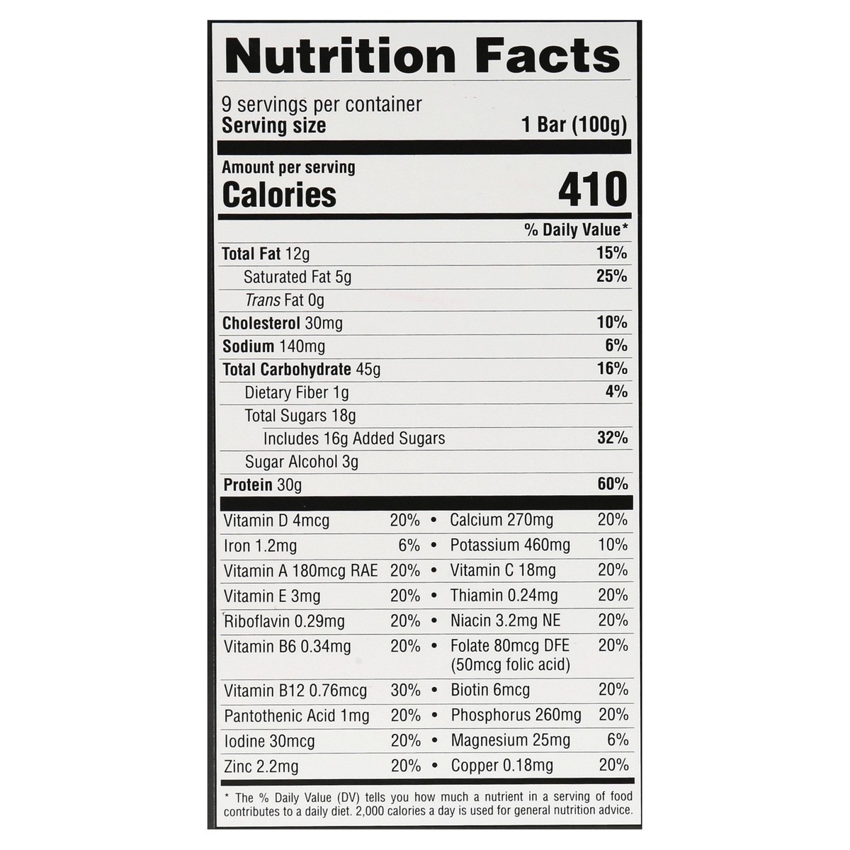 slide 12 of 13, MET-Rx Big 100 Chocolate Chip Cookie Dough Meal Replacement Bar 9 ea, 9 ct