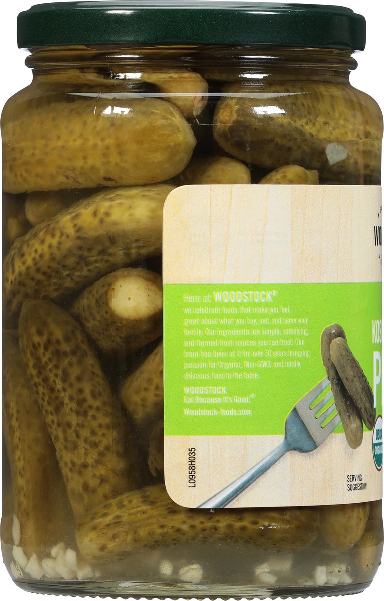 slide 4 of 9, Woodstock Organic Kosher Baby Dill Pickles 24 fl oz, 24 fl oz