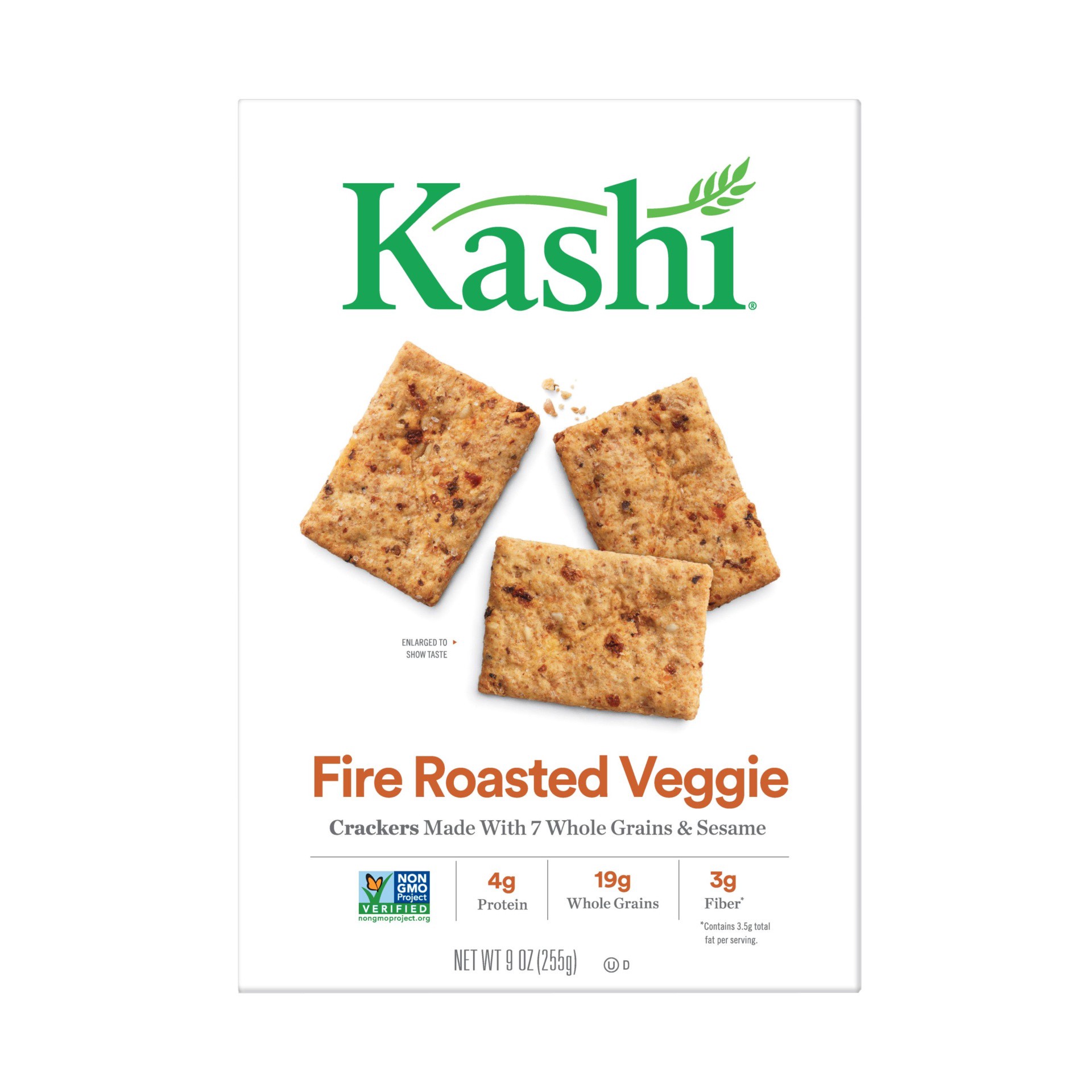 slide 2 of 7, Kashi Fire Roasted Veggie Snack Crackers, 9 oz