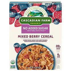 Cascadian Farm Organic No Added Sugar Mixed Berry Cereal - 12.5 OZ