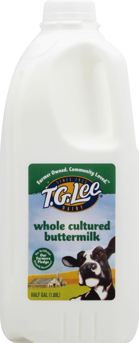 slide 5 of 13, T.G. Lee Whole Cultured Buttermilk 0.5 gl, 1/2 gal