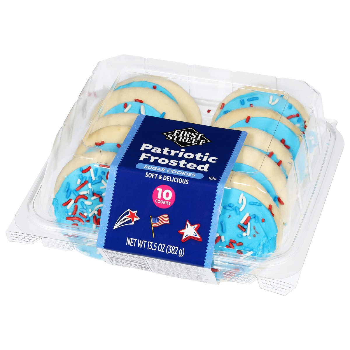 slide 11 of 13, First Street Patriotic Sugar Cookie, 13.5 oz