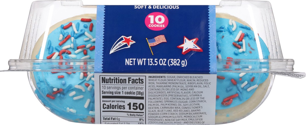 slide 2 of 13, First Street Patriotic Sugar Cookie, 13.5 oz