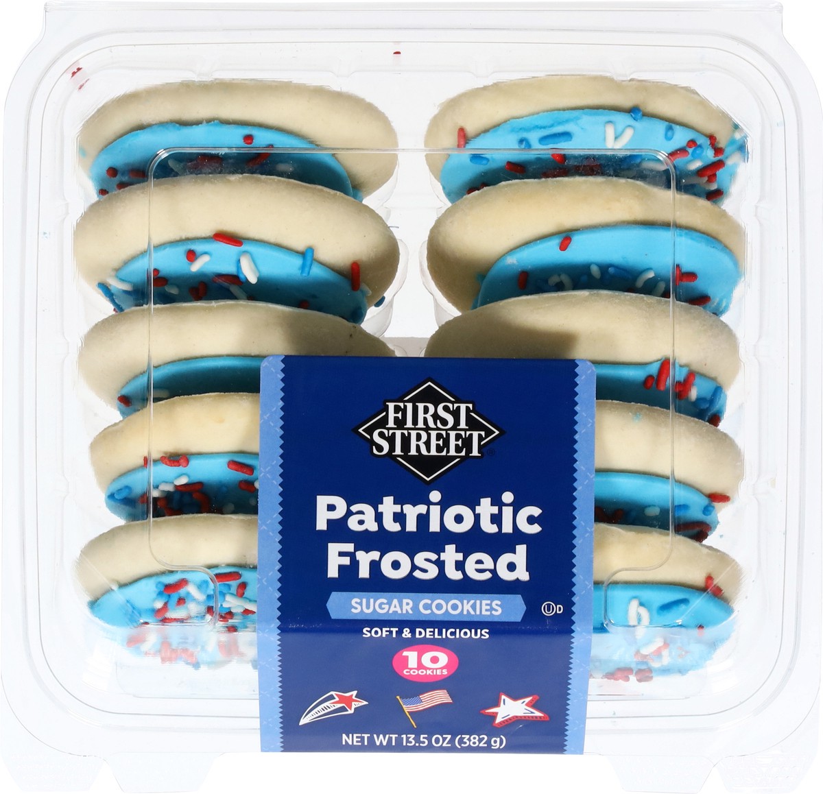 slide 5 of 13, First Street Patriotic Sugar Cookie, 13.5 oz