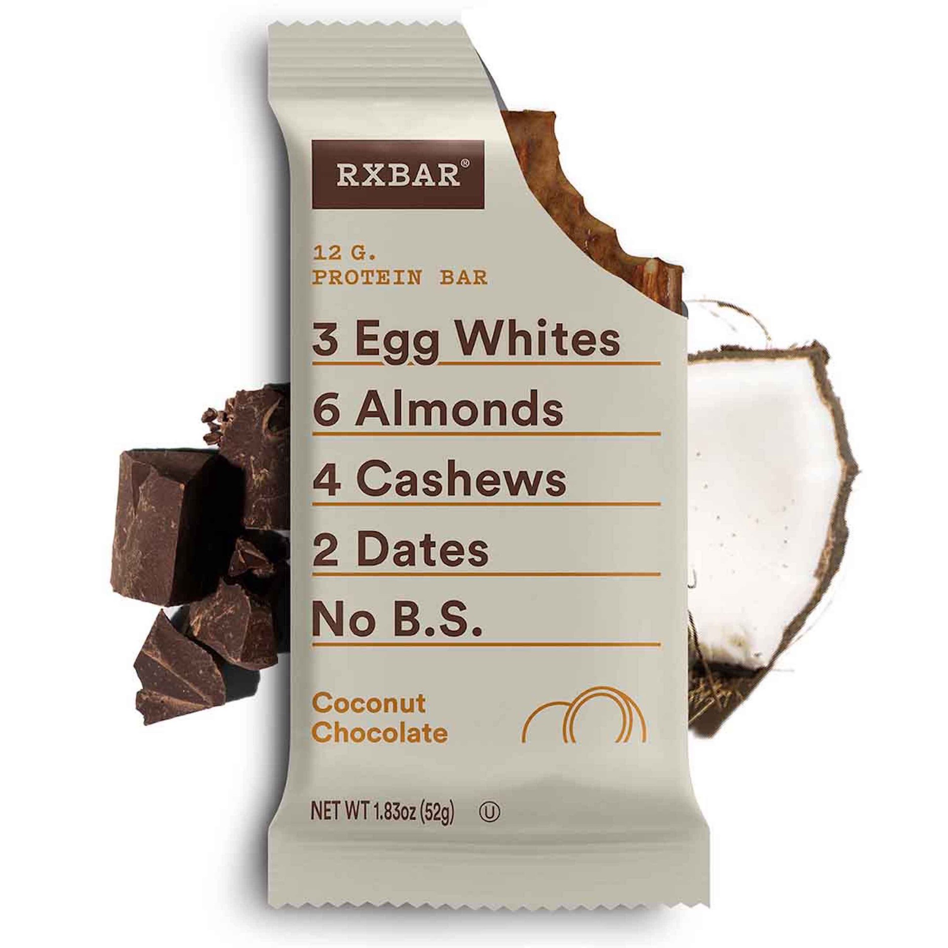 slide 4 of 5, RXBAR Protein Bars, Coconut Chocolate, 22 oz, 12 Count, 22 oz