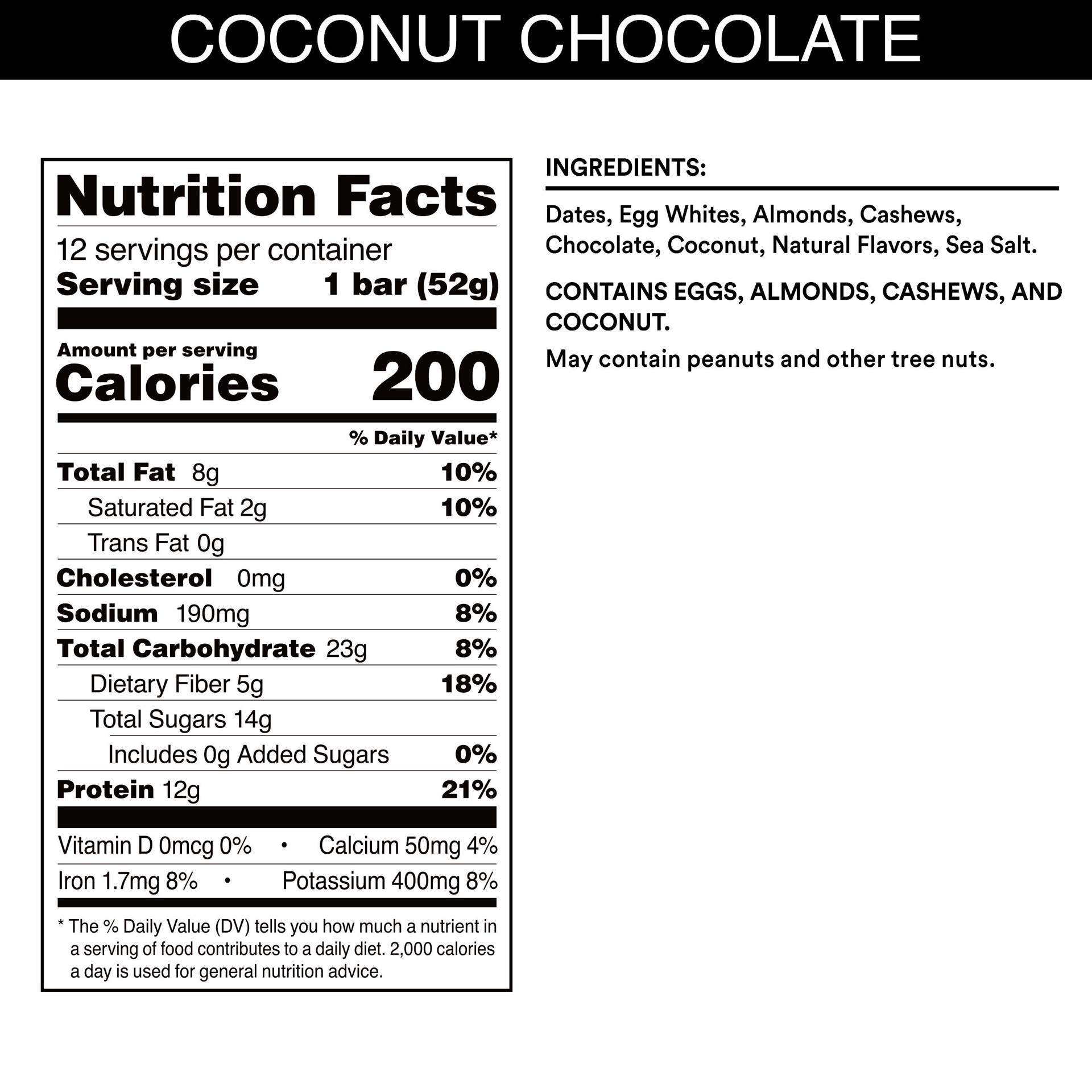 slide 2 of 5, RXBAR Protein Bars, Coconut Chocolate, 22 oz, 12 Count, 22 oz