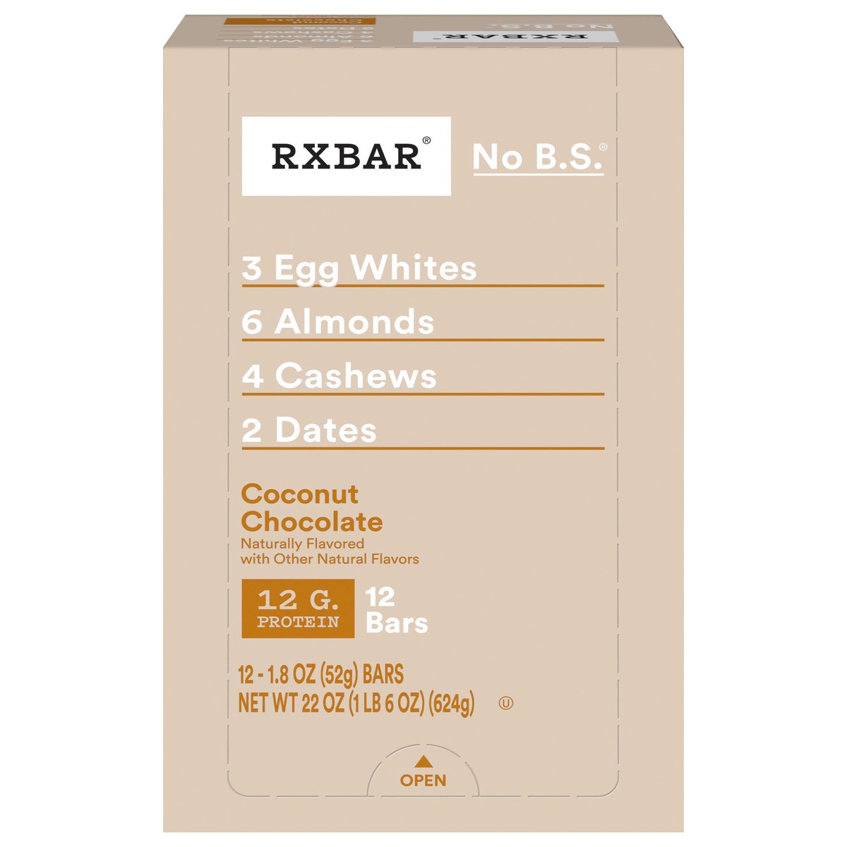 slide 1 of 5, RXBAR Coconut Chocolate Protein Bars, 12 ct