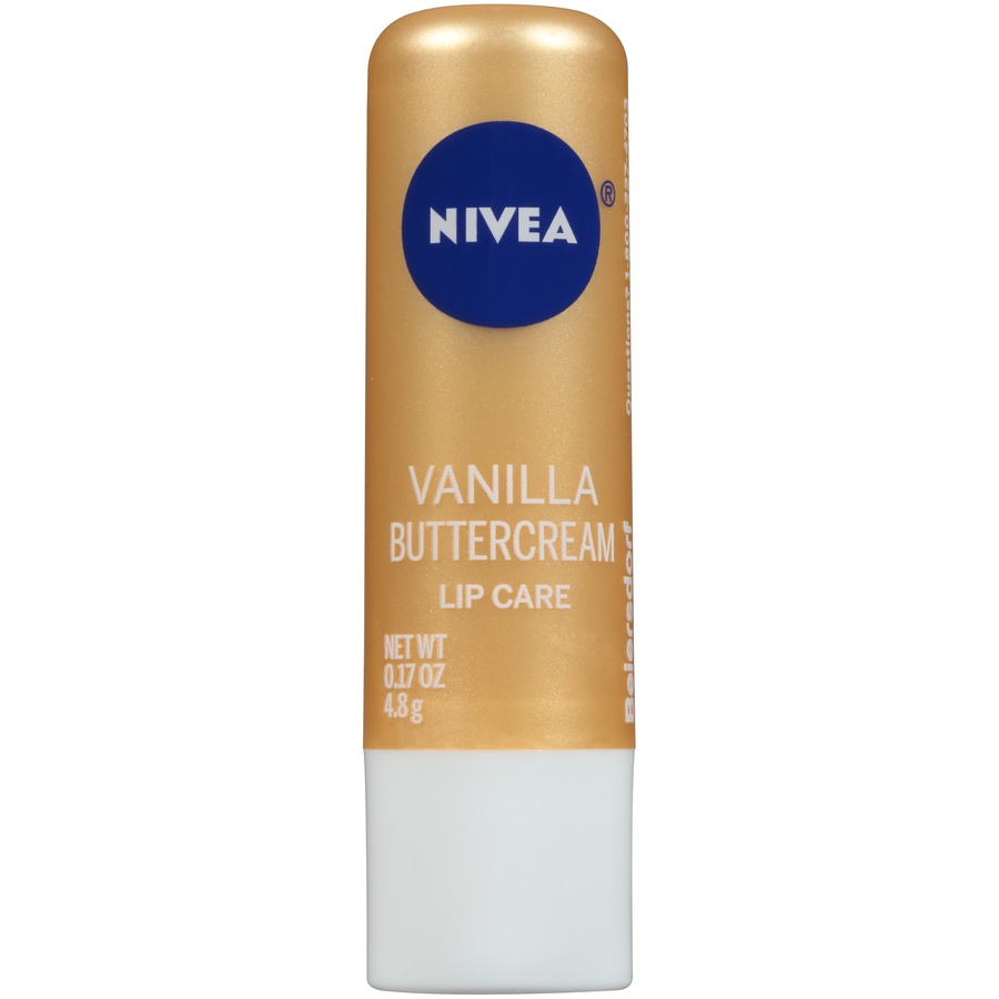 slide 1 of 5, Nivea Vanilla Buttercream Lip Care, 0.17 oz