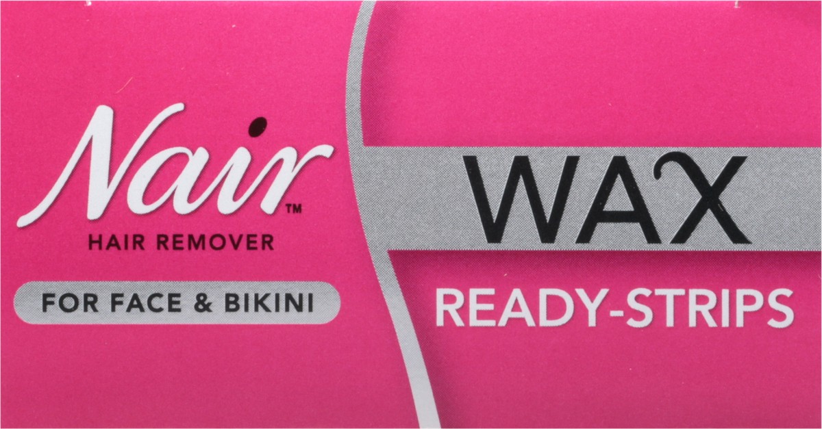 slide 9 of 9, Nair Hair Remover Wax Ready Strips, Face and Bikini Hair Removal Wax Strips, 40 Count, 40 ct