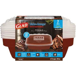Glad Take-Aways Food Storage Texas Pride - BBQ