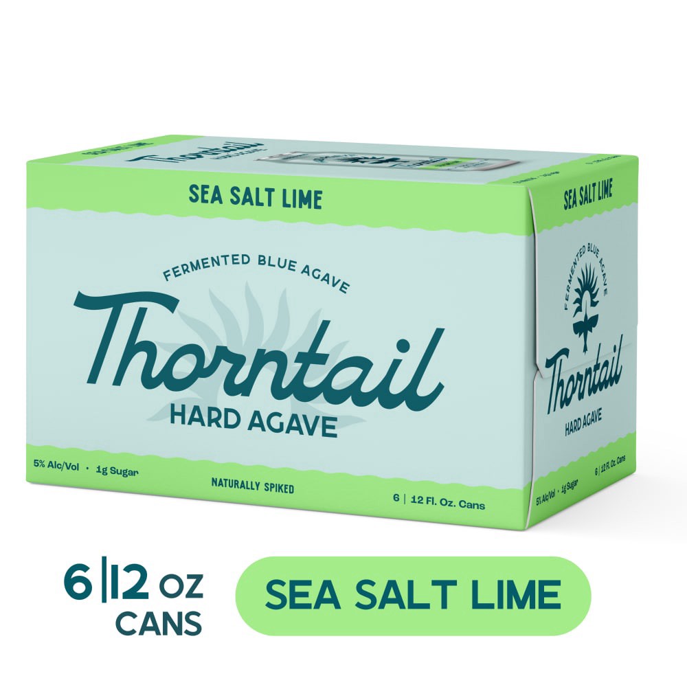 slide 2 of 3, Thorntail Sea Salt Lime Hard Agave, 6 ct; 12 fl oz