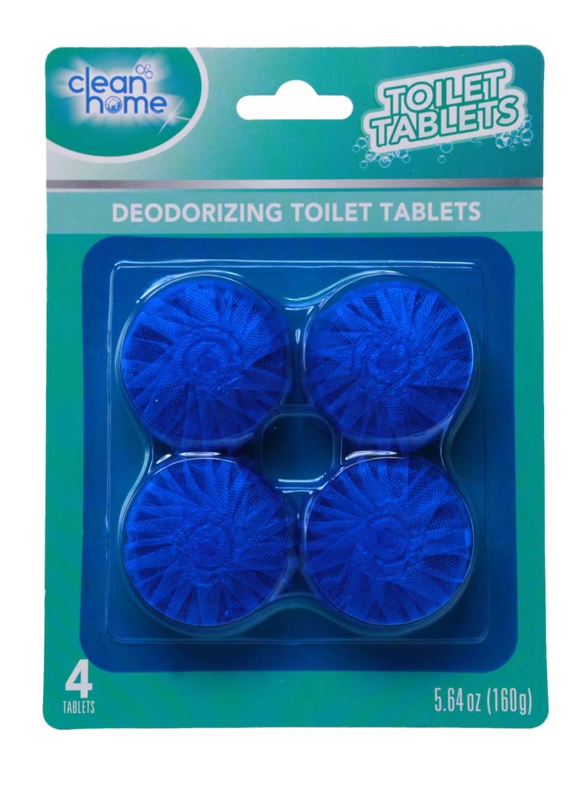 slide 1 of 2, Clean Home Deodorizing Toilet Tablets, 4 ct