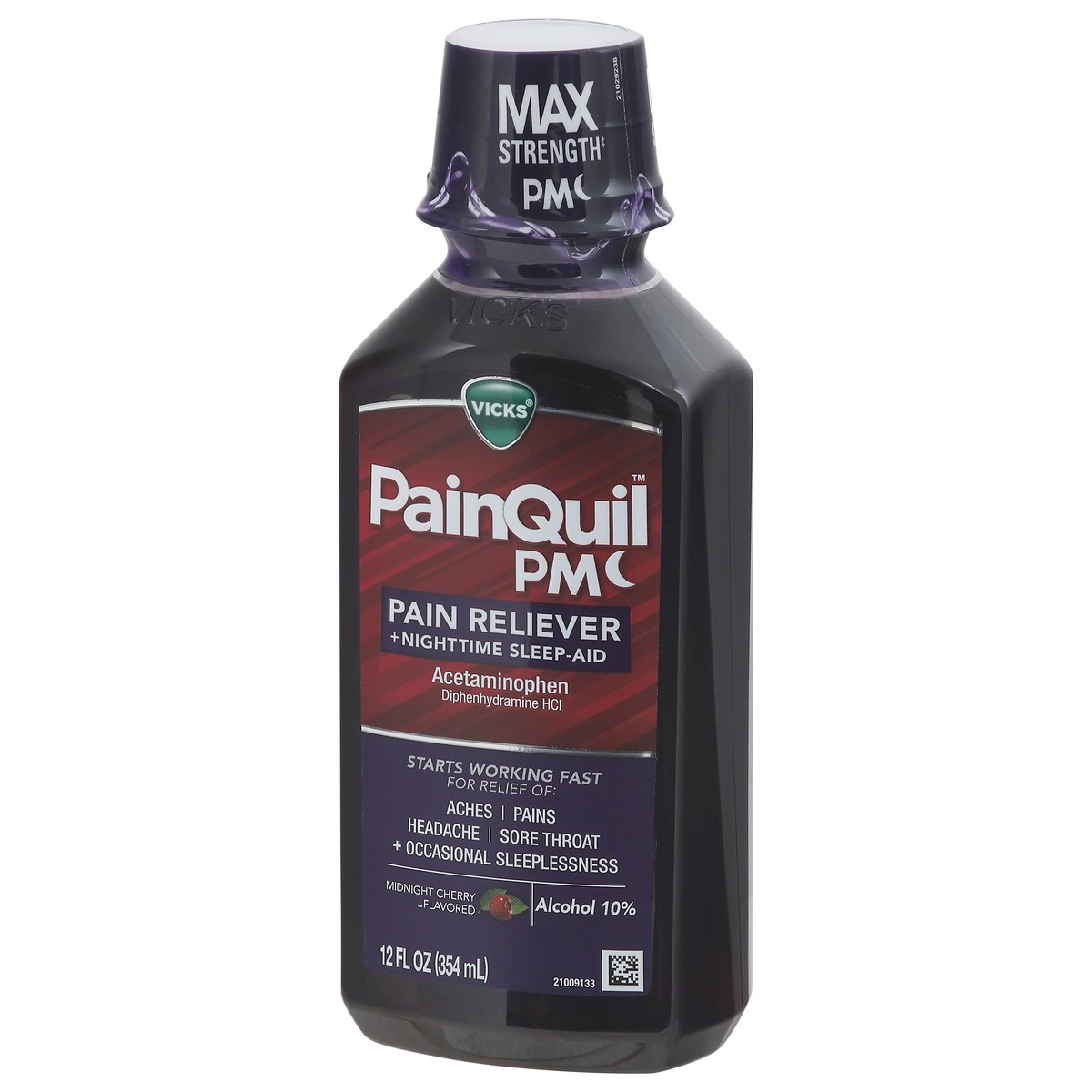 slide 4 of 13, Vicks PainQuil Pain Relief Acetaminophen 1000mg Max Strength‡ Adult Pain Reliever Liquid 12oz, Backache Headache Relief, 1 Nighttime Pain Reliever + Sleep Aid, 12 fl oz