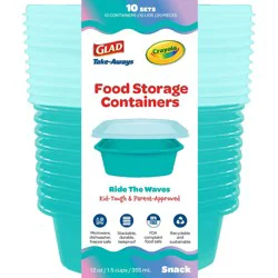 Glad Take-Aways Food Storage Containers - Ride the Wave, 10 pk