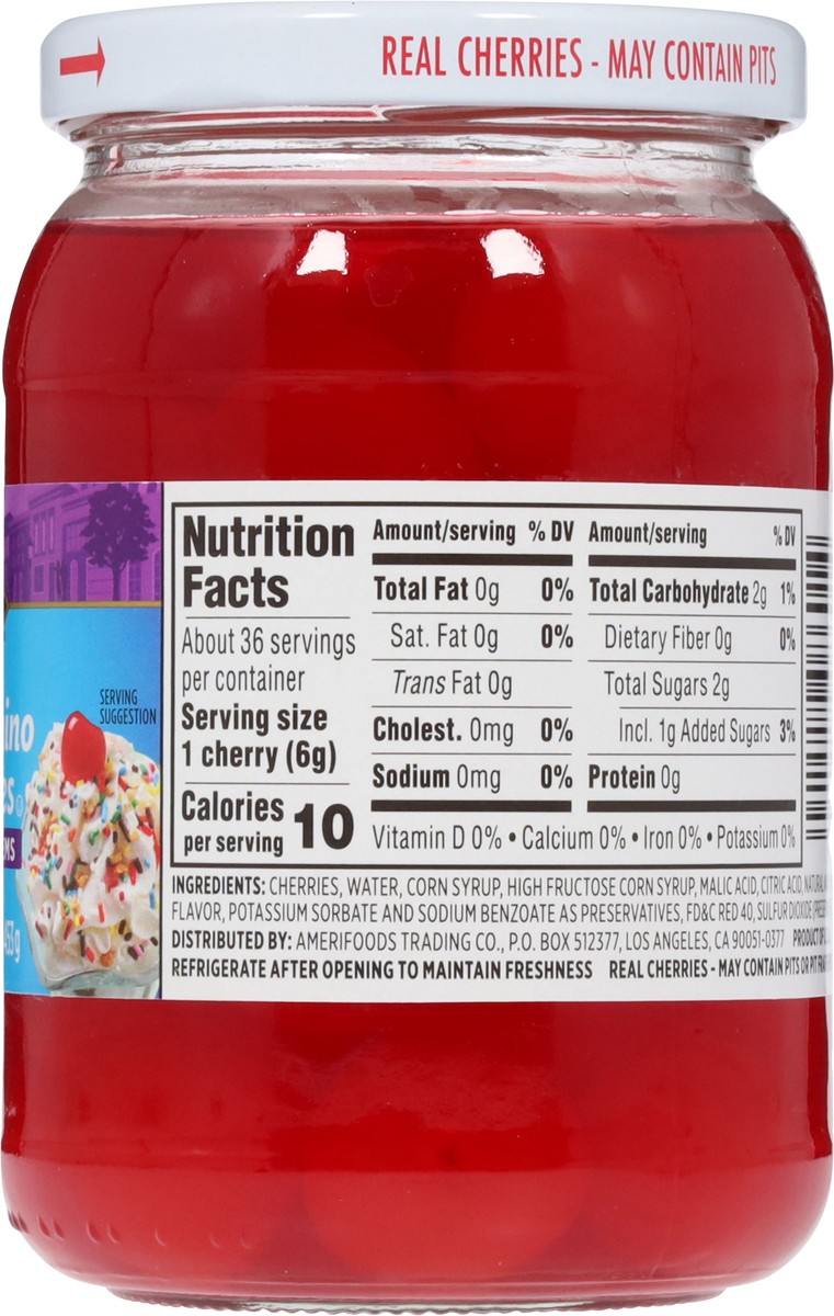 slide 8 of 13, First Street Maraschino Cherries Without Stems, 16 oz