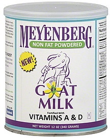 slide 1 of 1, Meyenberg Non Fat Powdered Goat Milk, 12 oz