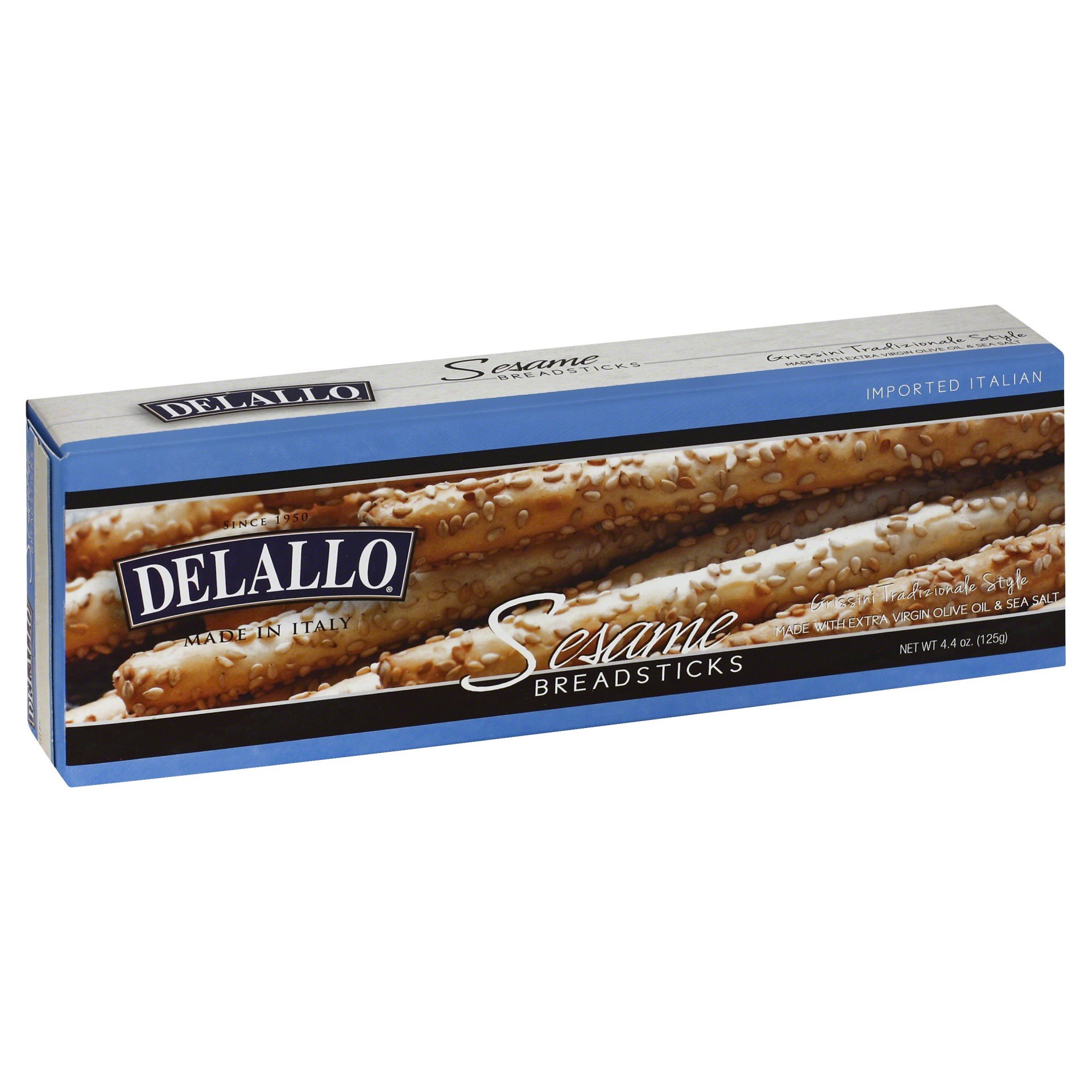 slide 1 of 5, DeLallo Sesame Breadsticks, 4.4 oz