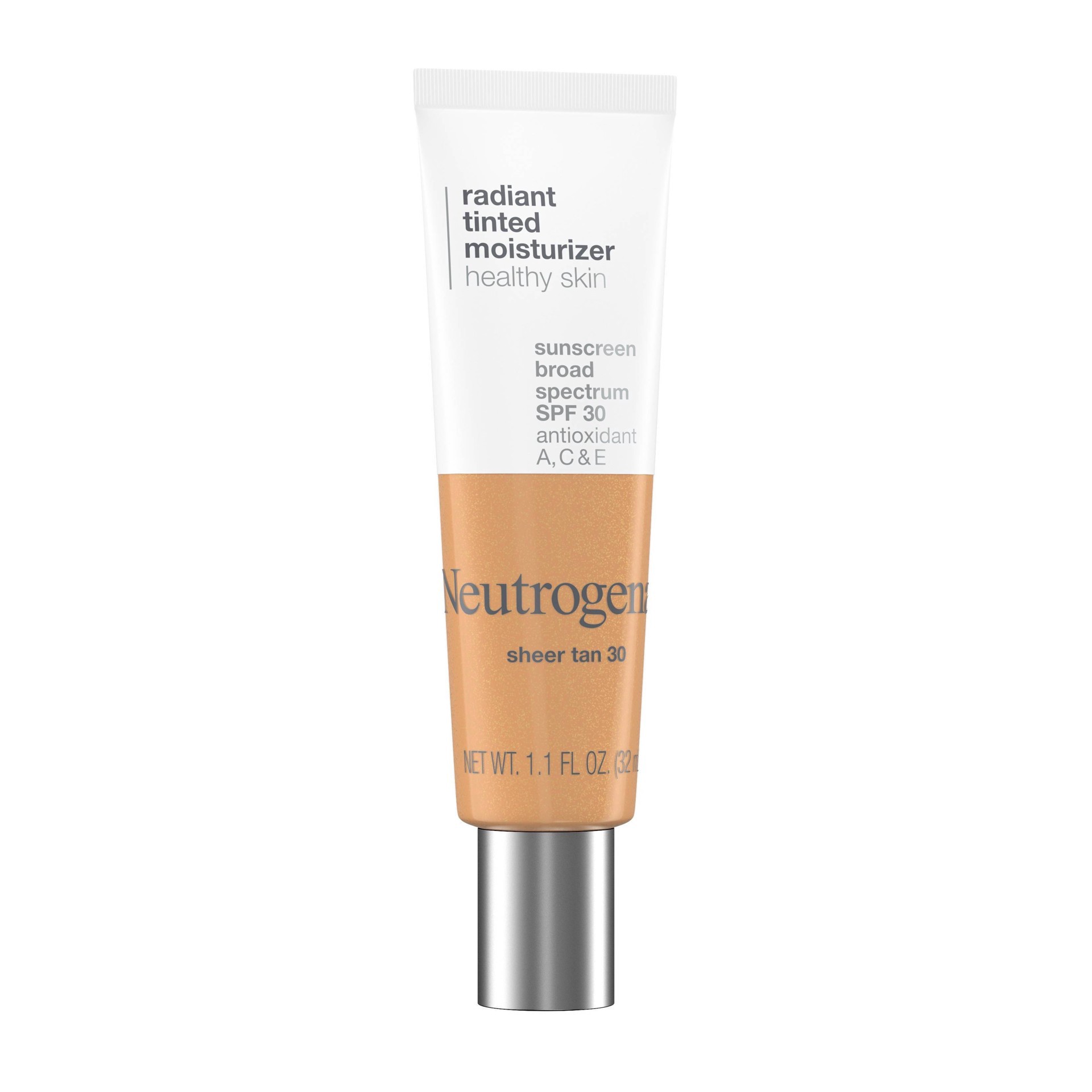 slide 10 of 21, Neutrogena Radiant Tinted Moisturizer with SPF 30 Sheer Tan 30 - 1.1 fl oz, 1.1 fl oz