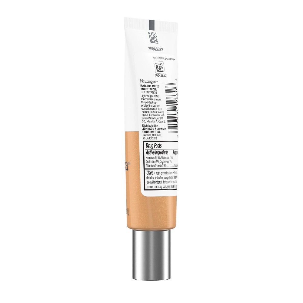 slide 2 of 21, Neutrogena Radiant Tinted Moisturizer with SPF 30 Sheer Tan 30 - 1.1 fl oz, 1.1 fl oz