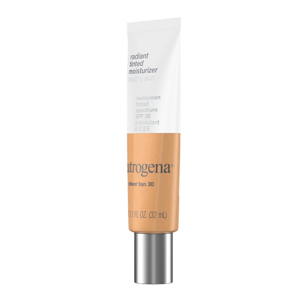 slide 21 of 21, Neutrogena Radiant Tinted Moisturizer with SPF 30 Sheer Tan 30 - 1.1 fl oz, 1.1 fl oz