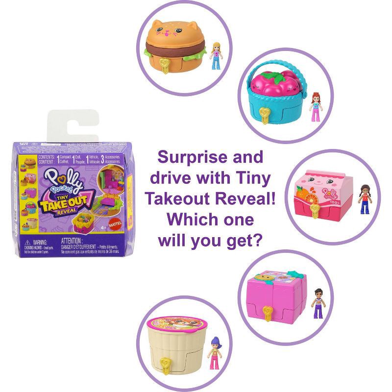 slide 2 of 6, Mattel Polly Pocket Tiny Take Out Reveal, 1 ct