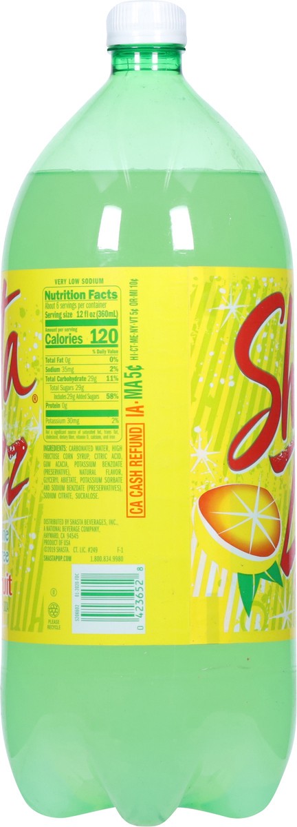 slide 13 of 13, Shasta Zazz Caffeine Free Grapefruit Soda 67.6 fl oz, 67.6 oz