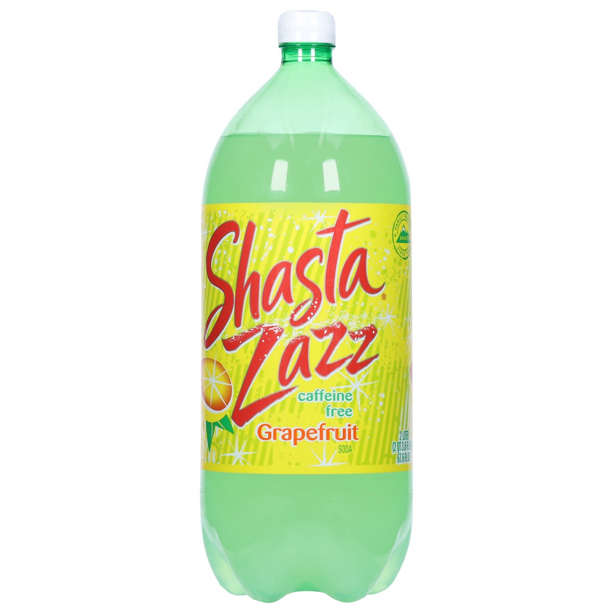 slide 11 of 13, Shasta Zazz Caffeine Free Grapefruit Soda 67.6 fl oz, 67.6 oz