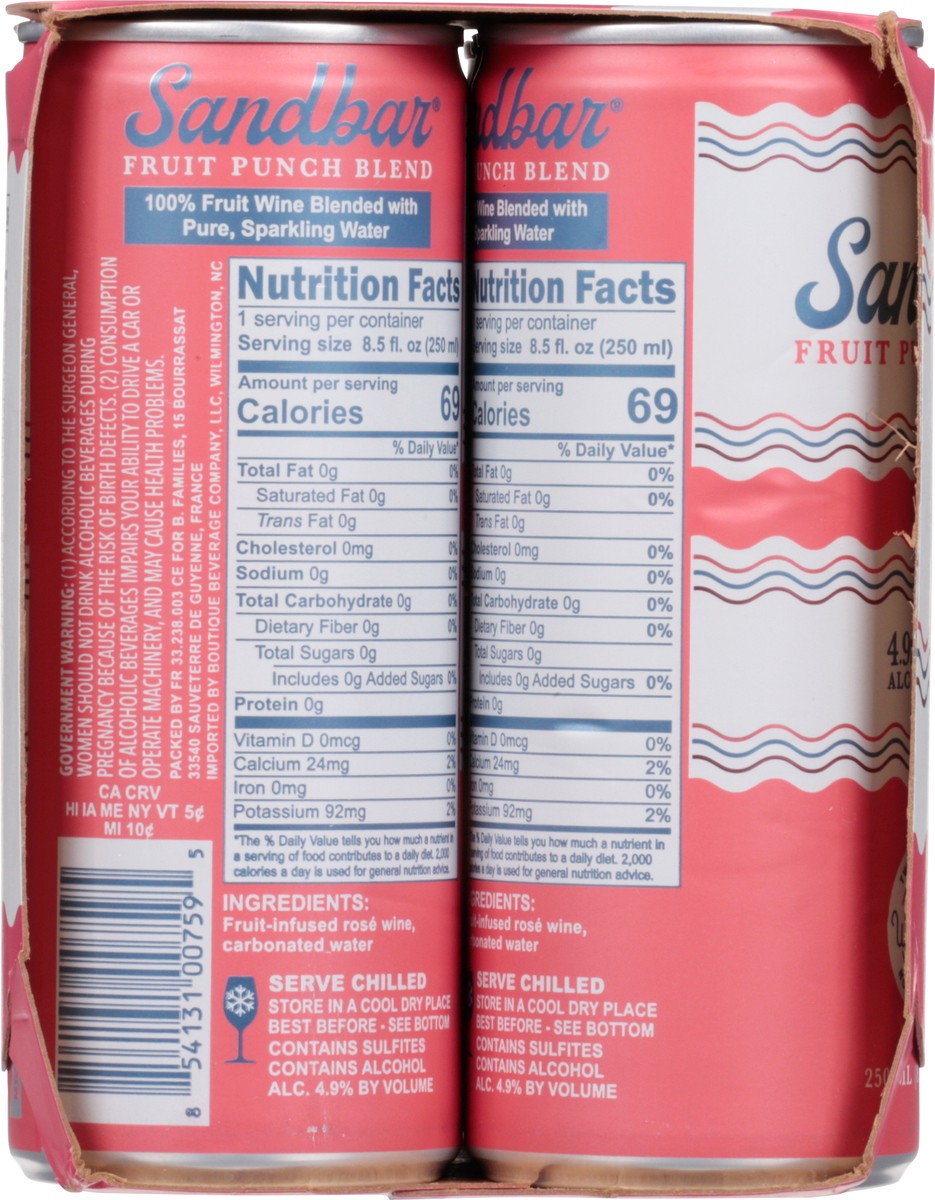 slide 7 of 9, Sandbar Wine Water Fruit Punch, 6 ct; 8.5 oz