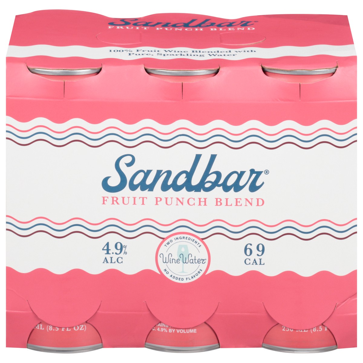 slide 1 of 9, Sandbar Wine Water Fruit Punch, 6 ct; 8.5 oz