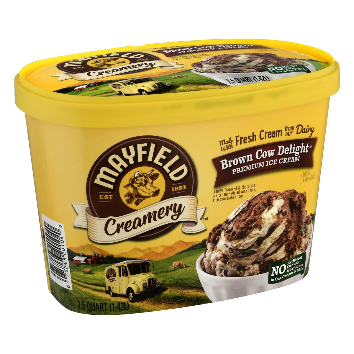 slide 5 of 9, Mayfield Creamery Premium Brown Cow Delight Ice Cream 1.5 qt, 1.5 qt