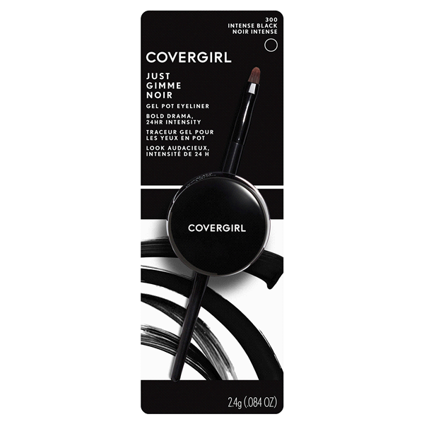 slide 1 of 1, Covergirl Just Gimmer Noir Gel Eye Liner, Intense Black, 0.08 oz