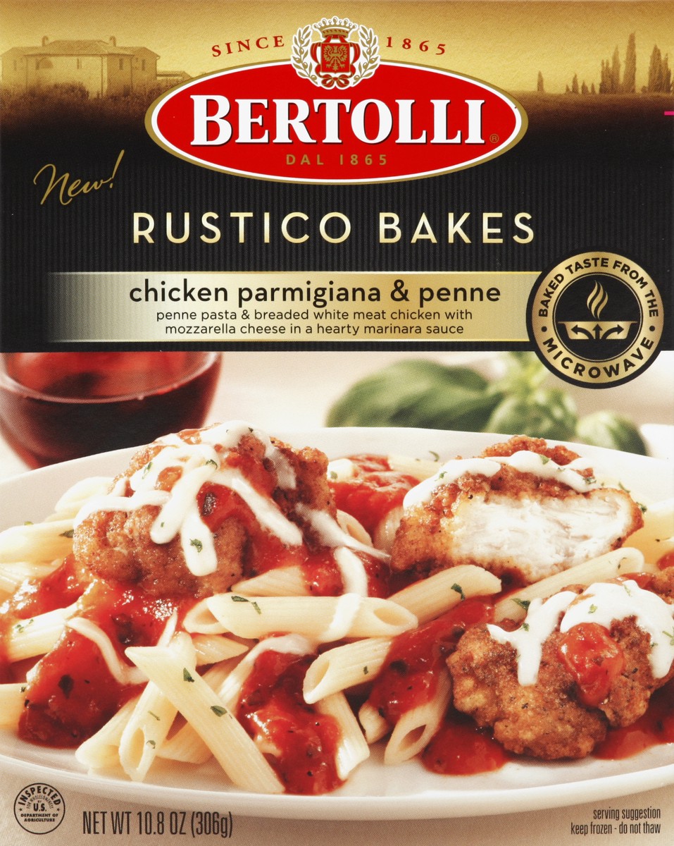 slide 4 of 4, Bertolli Rustico Bakes Chicken Parmigiana and Penne, 10.8 oz