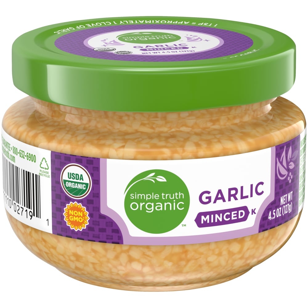 slide 1 of 1, Simple Truth Organic Minced Garlic, 4.5 oz