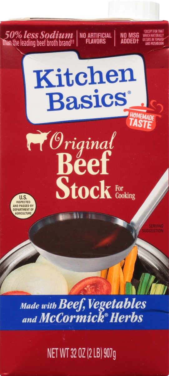 slide 5 of 9, Kitchen Basics Original Beef Stock, 32 fl oz, 32 oz