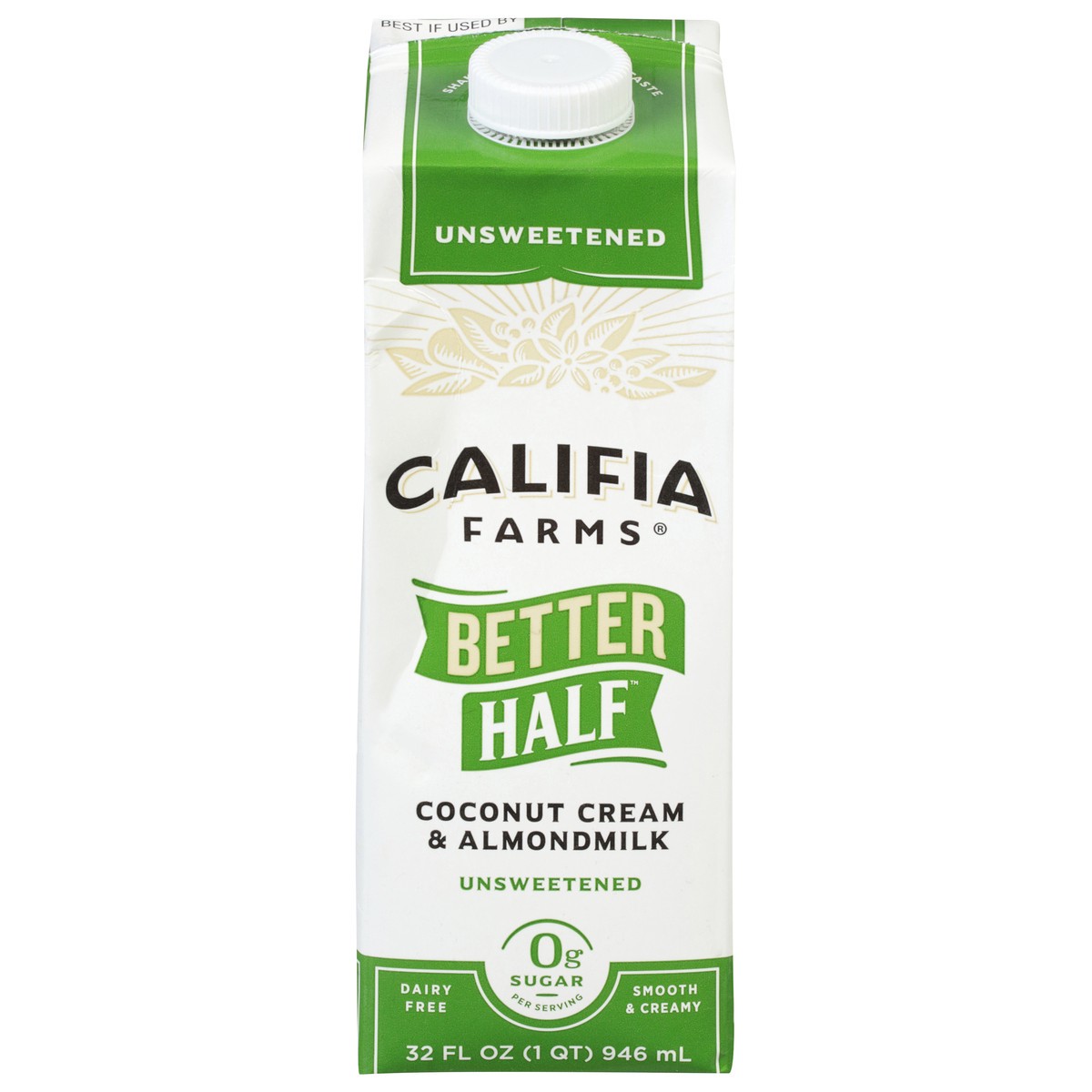 slide 1 of 5, Califia Farms Better Half Unsweetened Coconut Cream & Almondmilk 32 fl oz, 32 fl oz