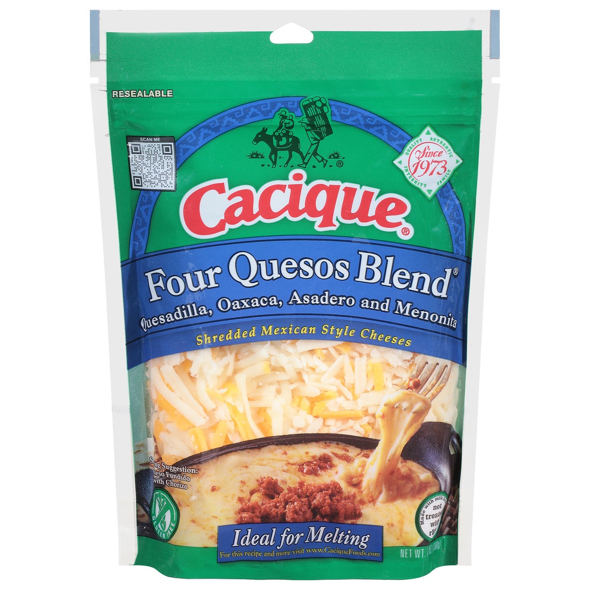 slide 1 of 1, Cacique Cheese Shred Four Queso  7 Oz, 7 oz