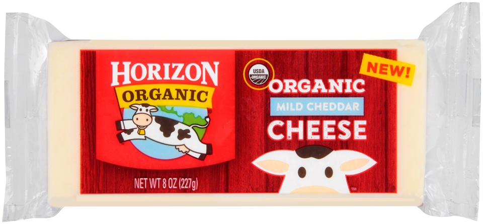slide 1 of 1, Horizon Organic Block Mild Cheddar Cheese, 8 oz