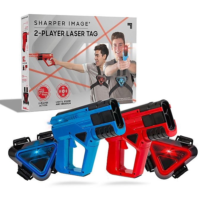 slide 1 of 9, Sharper Image Laser Tag Shooting Game - Blue/Red, 1 ct