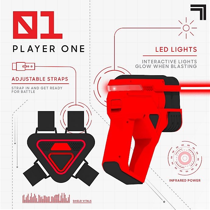 slide 5 of 9, Sharper Image Laser Tag Shooting Game - Blue/Red, 1 ct