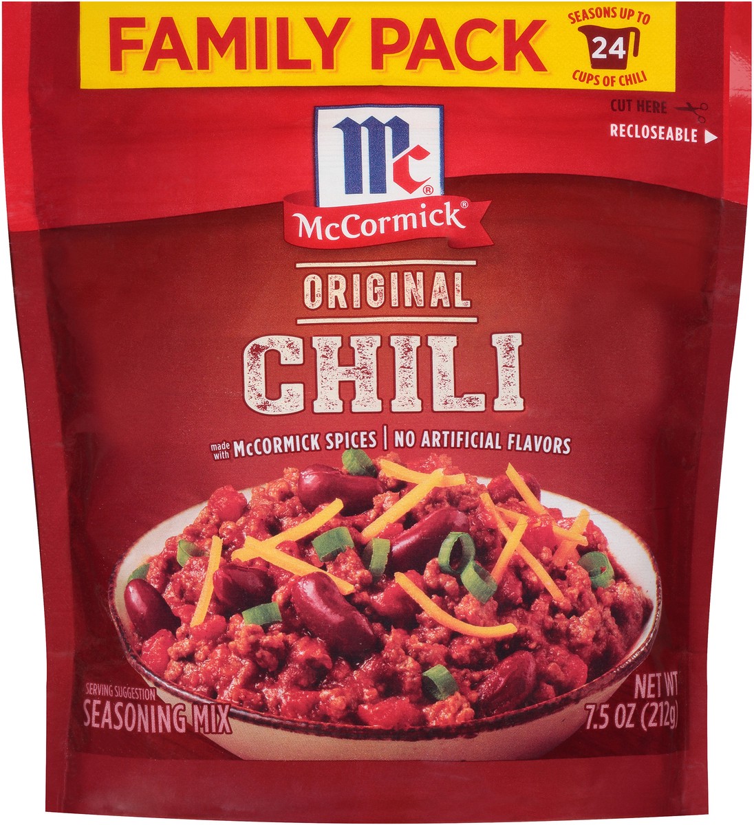 slide 4 of 9, McCormick Chili Seasoning Mix - Family Pack, 7.5 oz