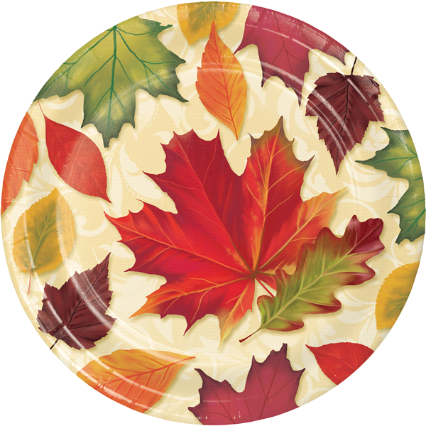 slide 1 of 1, Creative Converting Lunch Plate Fall Leaves, 1 ct