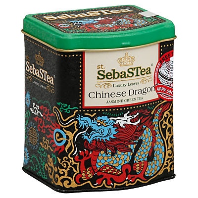 slide 1 of 1, SebaSTea Chinese Dragon Jasmine Green Tea Luxury Leaves, 100 gram