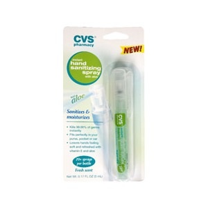 slide 1 of 1, CVS Pharmacy Instant Hand Sanitizing Spray With Aloe, 0.17 fl oz; 5 ml