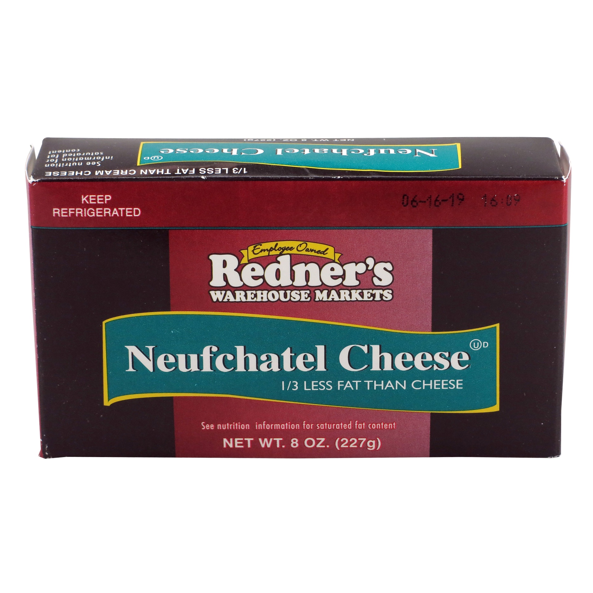 slide 1 of 1, Redner's Warehouse Markets Lite Cream Cheese, 8 oz