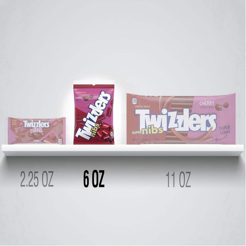 slide 8 of 11, TWIZZLERS NIBS Cherry Flavored Licorice Style, Candy Bag, 6 oz, 6 oz