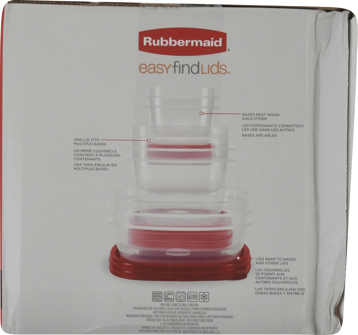 slide 2 of 9, Rubbermaid EasyFindLids 18 Pieces Containers + Lids 1 ea, 1 ct