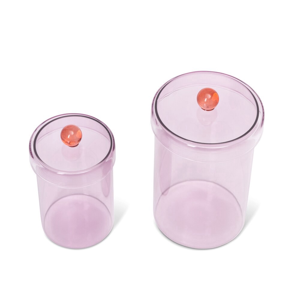 slide 3 of 4, Core Glass Canister - Red, 2 ct